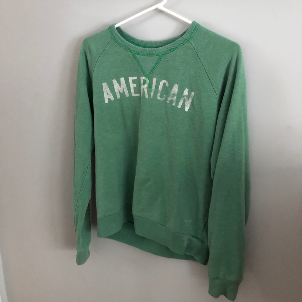 America Eagle Green Crewneck